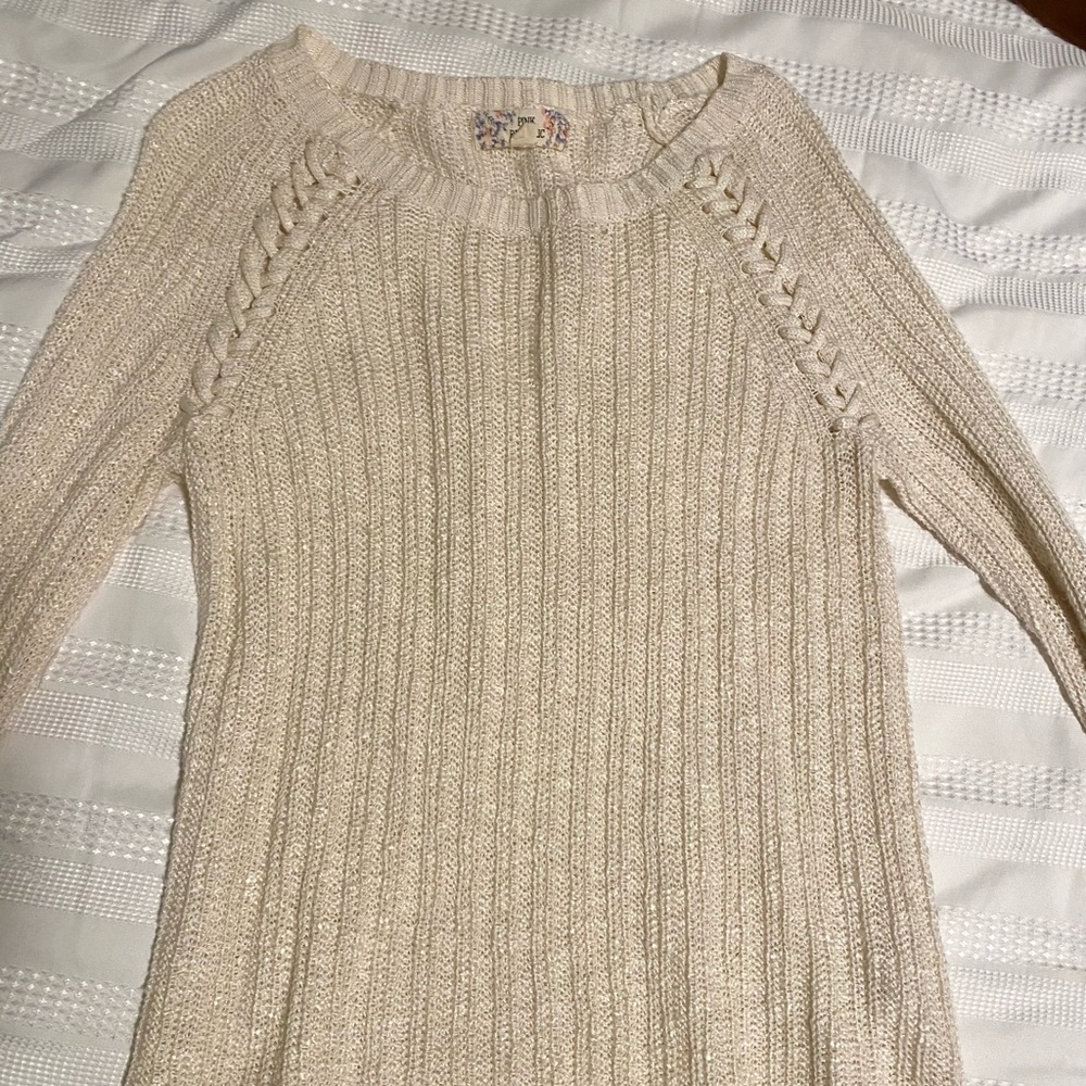 Off White Soft Knit Cardigan Sweater